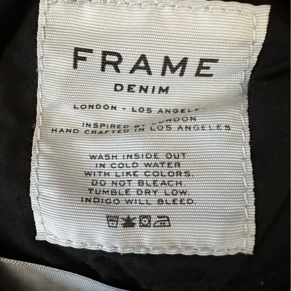 Frame Denim SZ 28 Le Skinny de Jeanne black distressed denim EUC - Picture 7 of 10